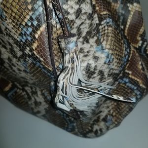 New G.i.l.i. Leather Limited Edition Medium Roma Prairie Snake Large Purse - OBO